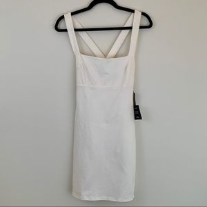 Lulu White Cross Back Mini Dress